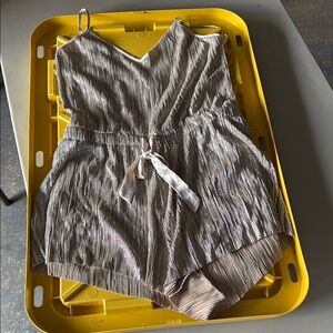 Victoria’s Secret gold Striped Romper